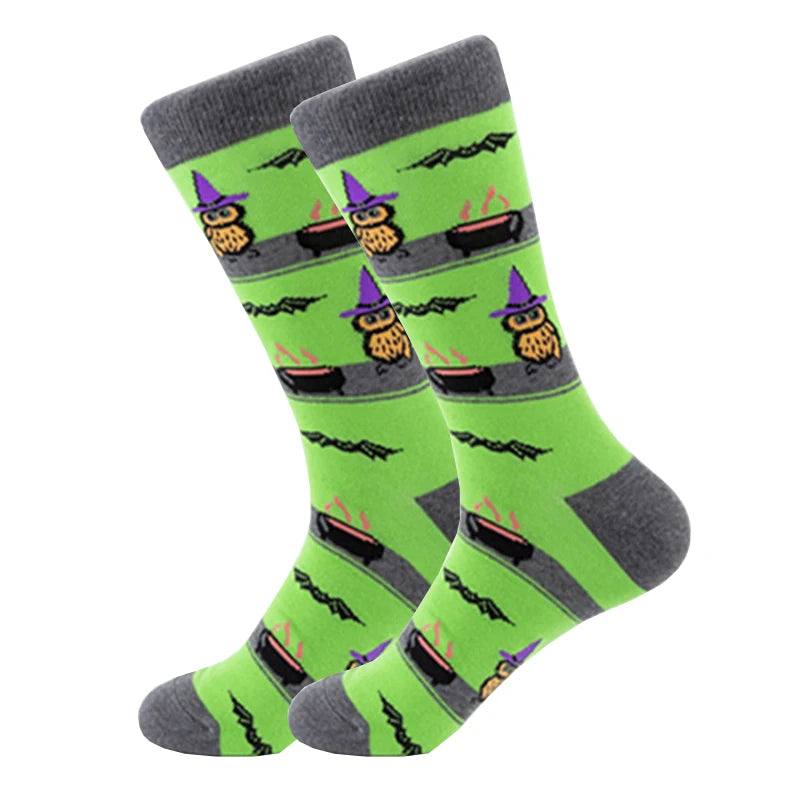 Novelty Patterned Crew Socks – Unisex