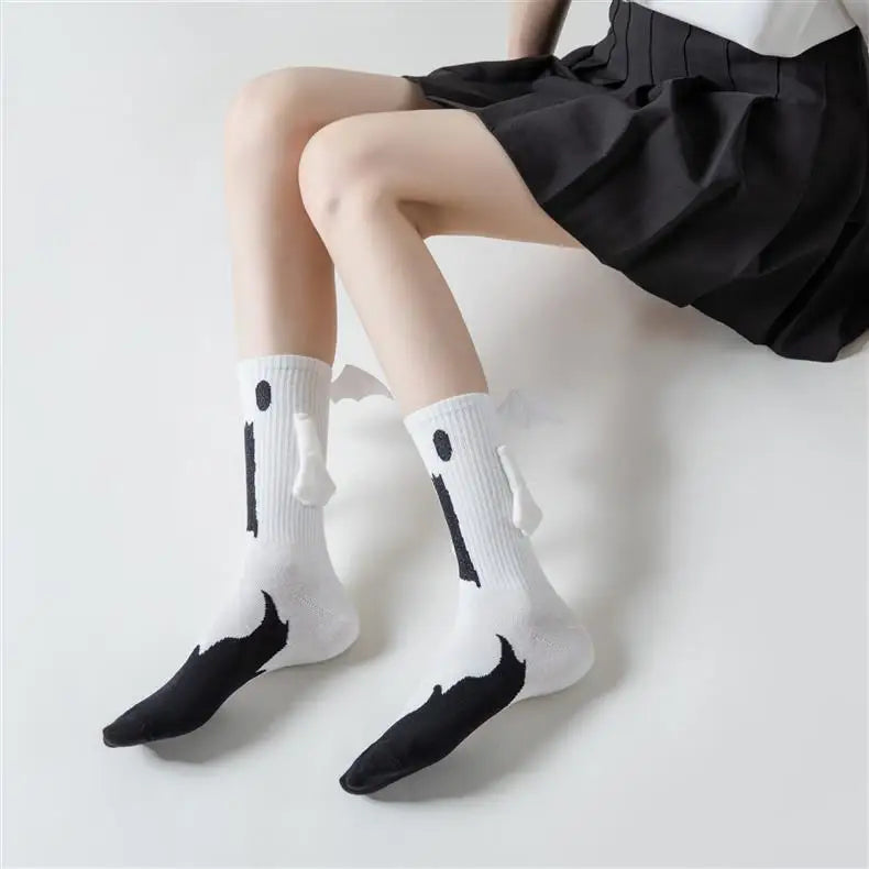 Spooky Charm Socks – Black & White