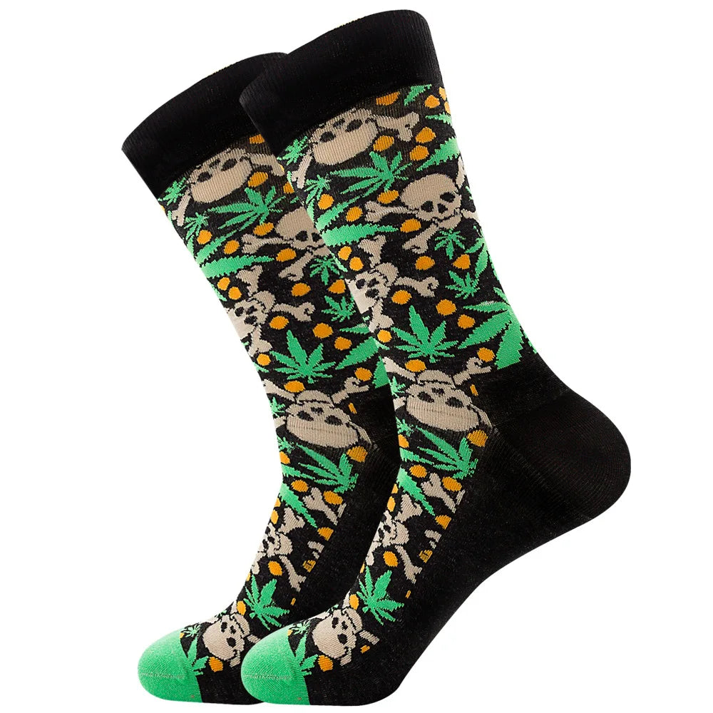 Novelty Patterned Crew Socks – Unisex