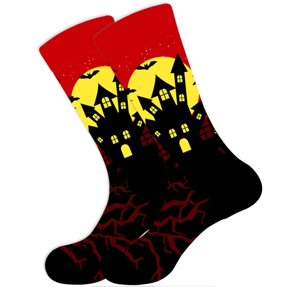 Novelty Patterned Crew Socks – Unisex