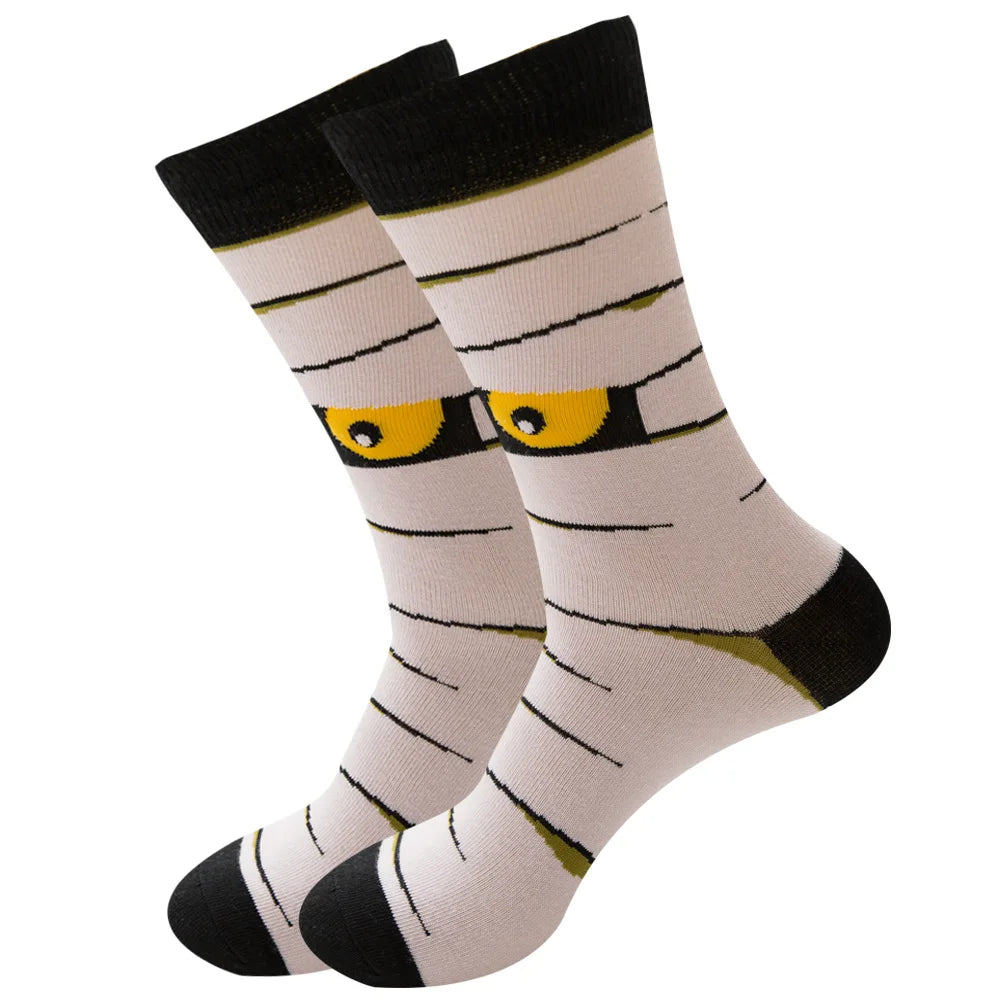 Novelty Patterned Crew Socks – Unisex