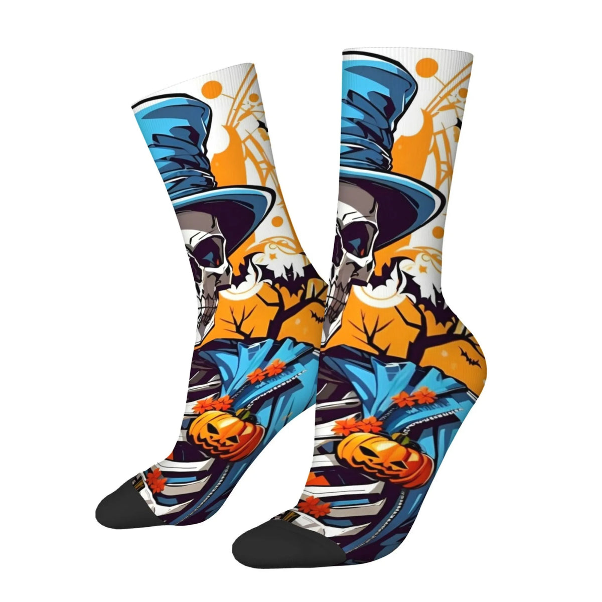 Skull Print Mid-Calf Socks – Men's