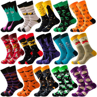 Novelty Patterned Crew Socks – Unisex
