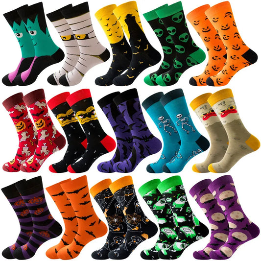 Novelty Patterned Crew Socks – Unisex