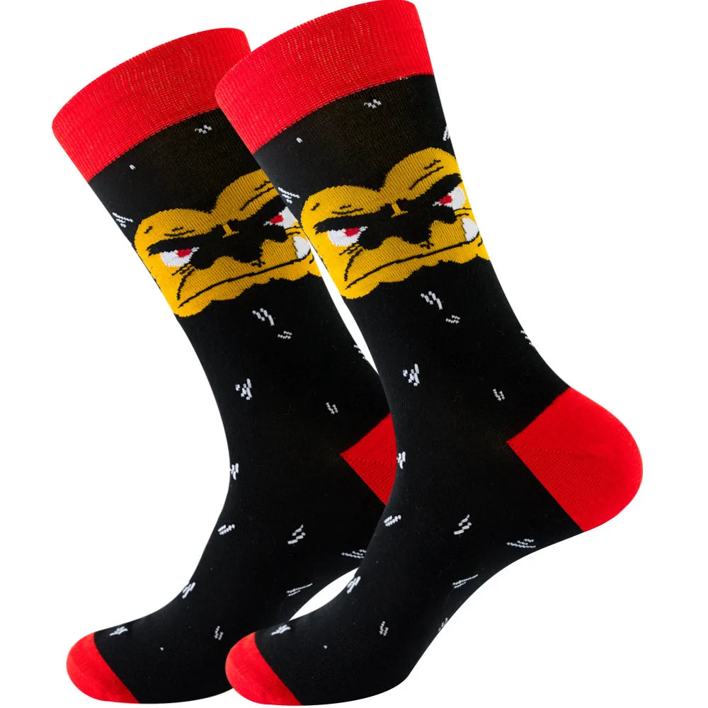 Novelty Patterned Crew Socks – Unisex
