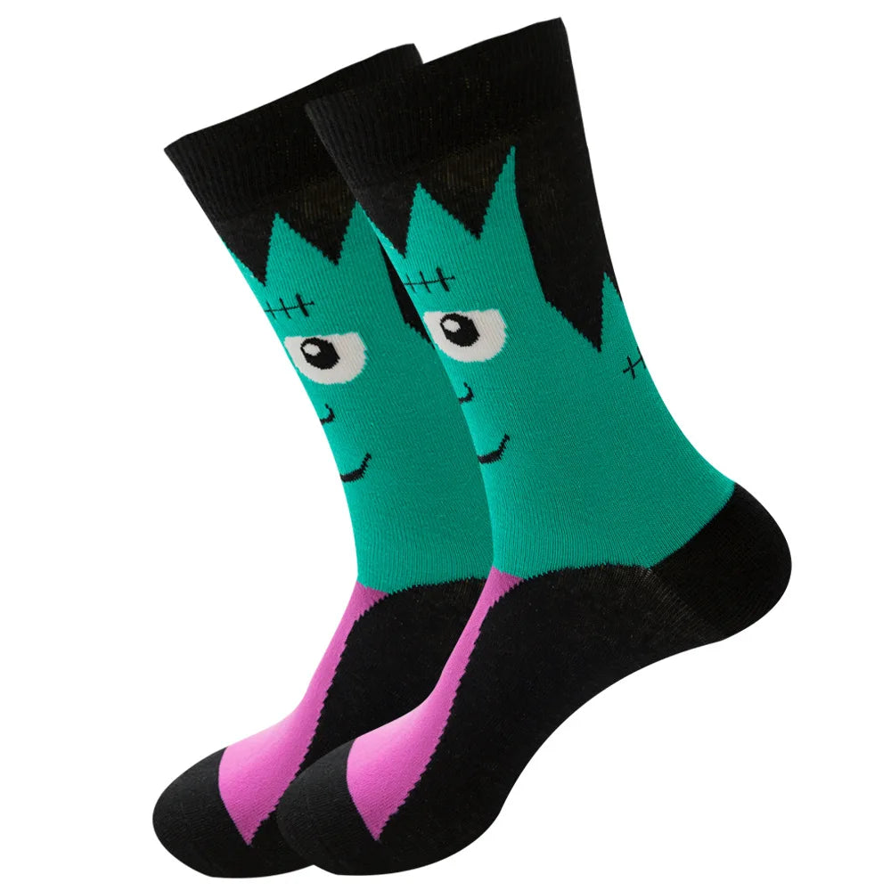 Novelty Patterned Crew Socks – Unisex