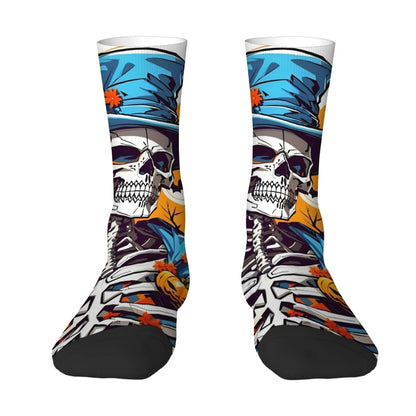 Skull Print Mid-Calf Socks – Men's