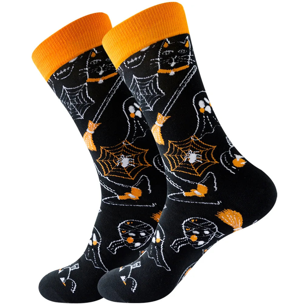 Novelty Patterned Crew Socks – Unisex