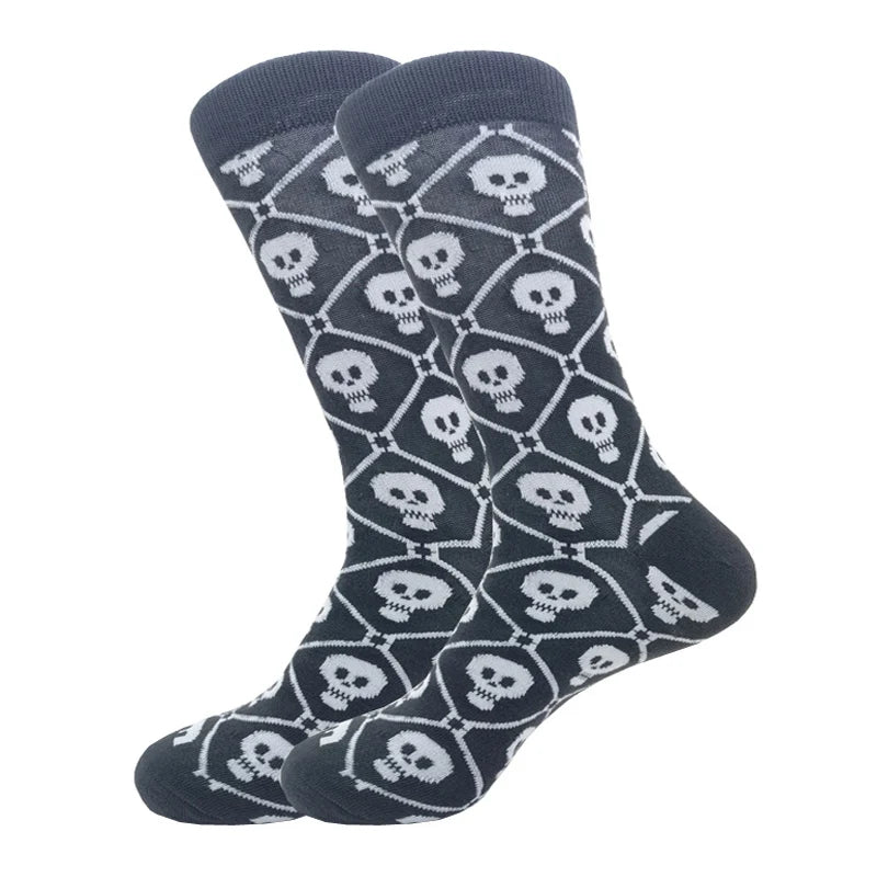 Novelty Patterned Crew Socks – Unisex