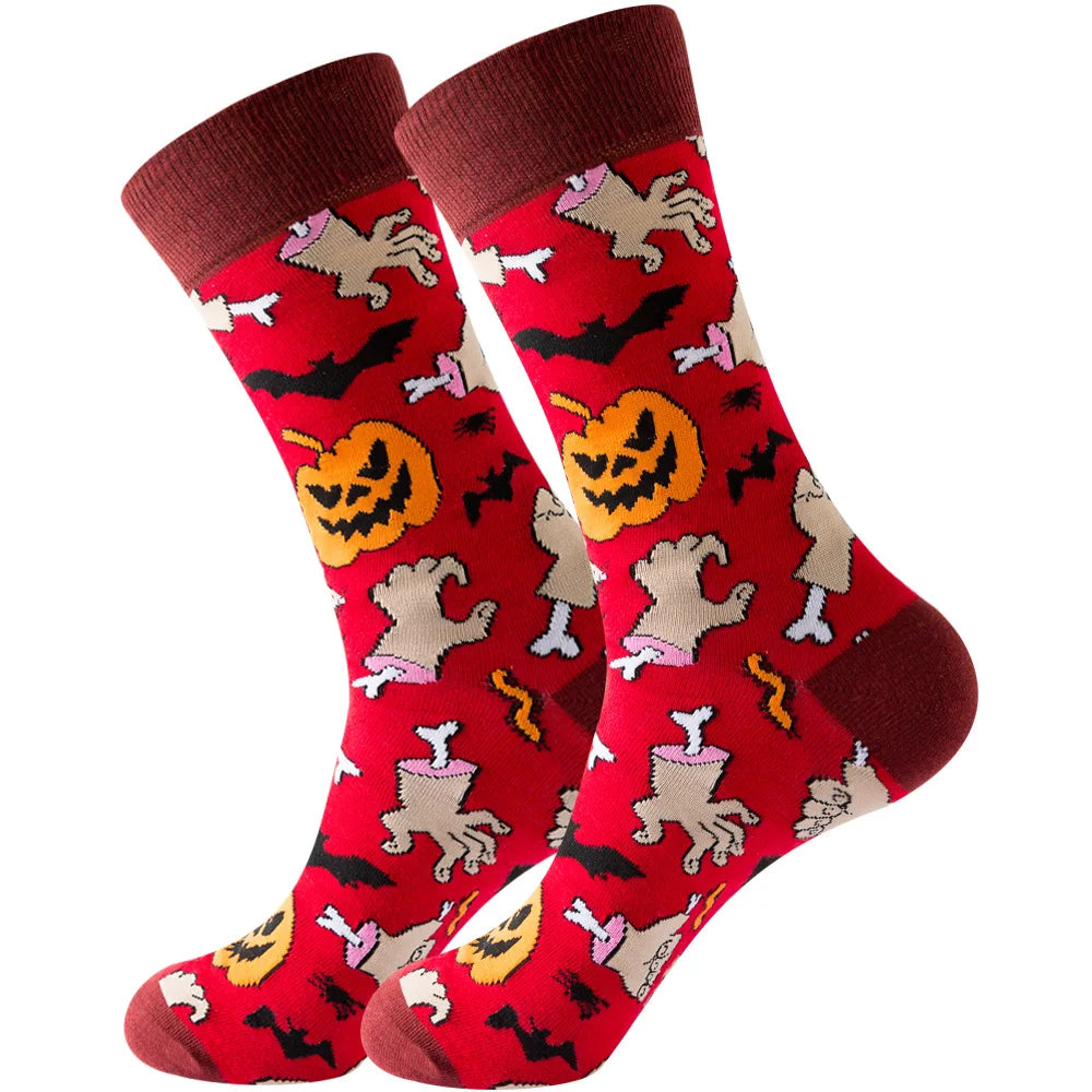 Novelty Patterned Crew Socks – Unisex