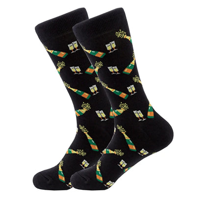 Novelty Patterned Crew Socks – Unisex