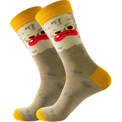 Novelty Patterned Crew Socks – Unisex