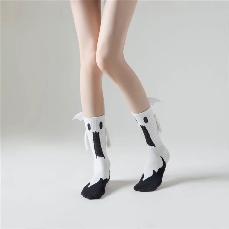 Spooky Charm Socks – Black & White