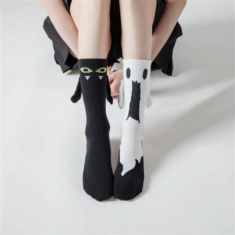 Spooky Charm Socks – Black & White