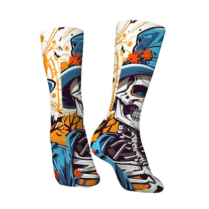 Skull Print Mid-Calf Socks – Men's