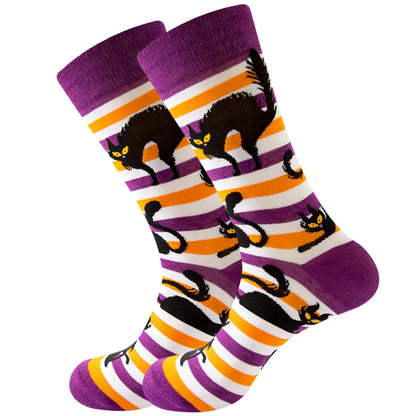 Novelty Patterned Crew Socks – Unisex