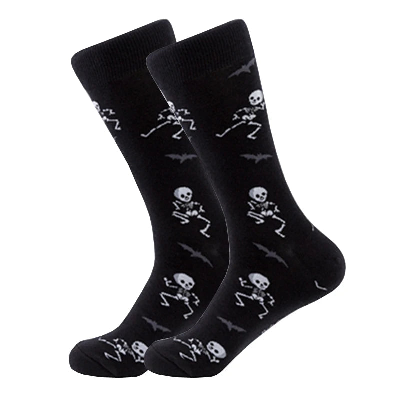 Novelty Patterned Crew Socks – Unisex