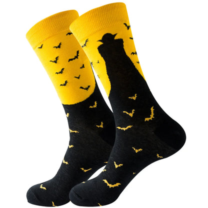 Novelty Patterned Crew Socks – Unisex