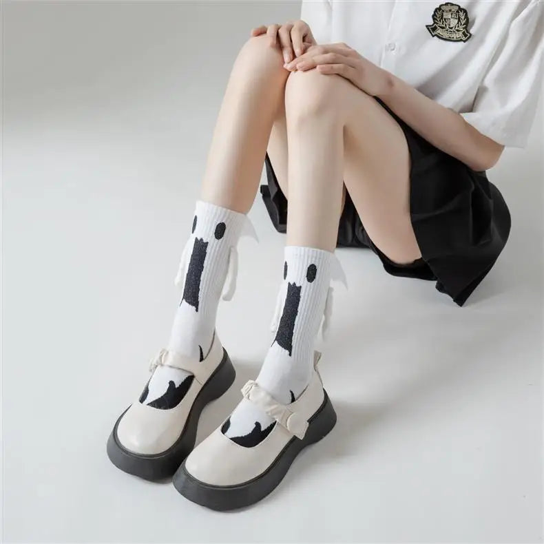 Spooky Charm Socks – Black & White